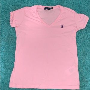 Pink polo t shirt